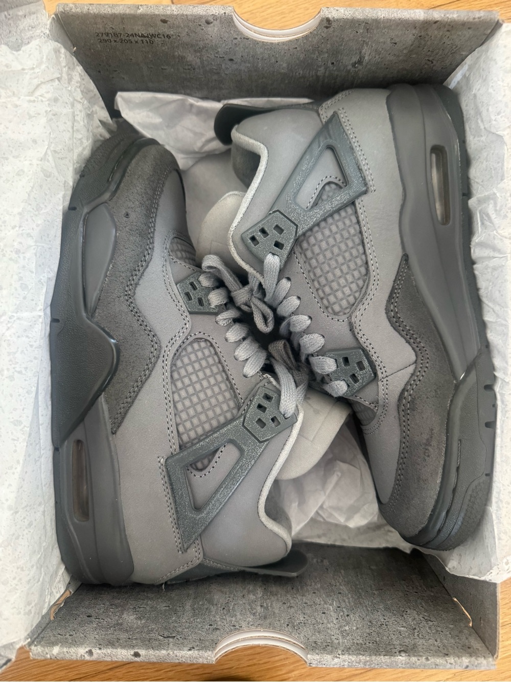 Air Jordan 4 Retro SE (GS) Smoke Grey/Iron Grey Youth Boys Size 5 Sneakers